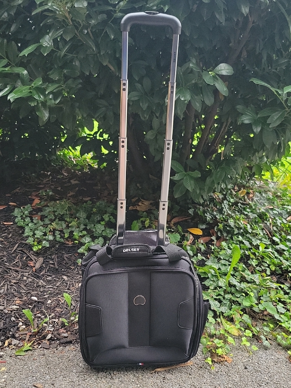 Delsey Black Rolling Carry-On Laptop Bag